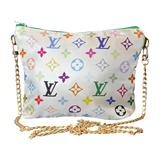 LV Murakami Monogram   Silk Scarf Crossbody Bag