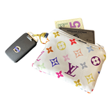 LV Murakami Monogram   Silk Scarf Coffee Run Keychain Bag