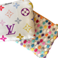 LV Murakami Monogram   Silk Scarf Coffee Run Keychain Bag