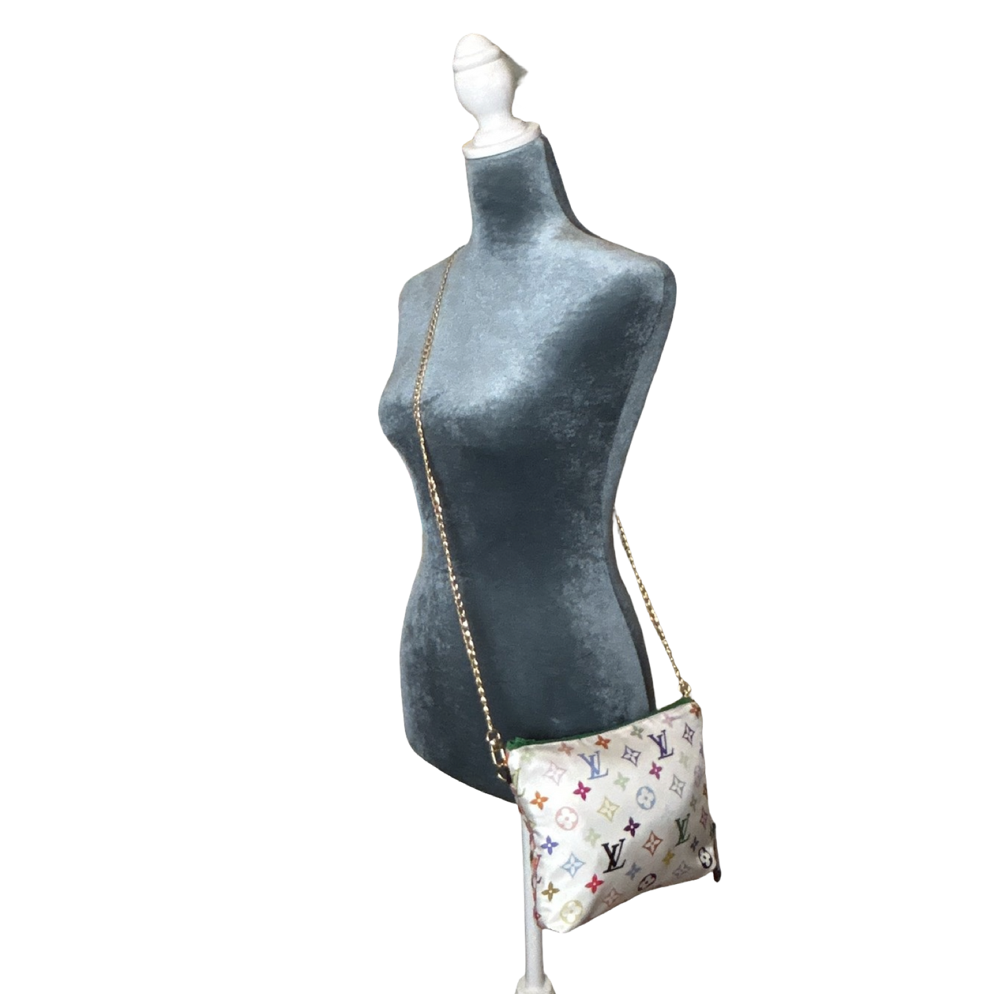 LV Murakami Monogram   Silk Scarf Crossbody Bag