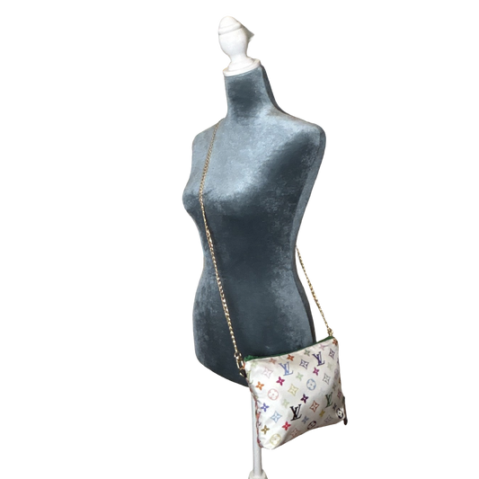 LV Murakami Monogram   Silk Scarf Crossbody Bag