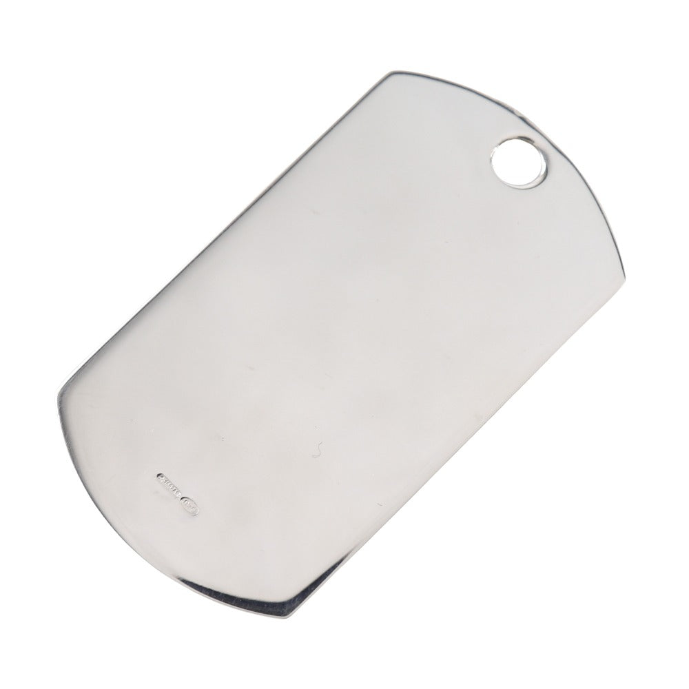 Gucci Dog Tag Plate Silver 925 Pendant Top