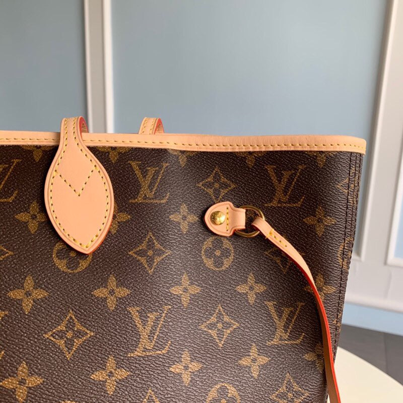 Neverfull M41177 RED INSIDE MM Shoulder tote bag M40995 Monogram GHW  d