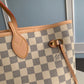 Neverfull N41361 MM Shoulder tote bag M40995 white Damier GHW  d