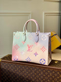 ONTHEGO GM BAG M46076 PINK ROSE RED BLUE MONOGRAM free shipping