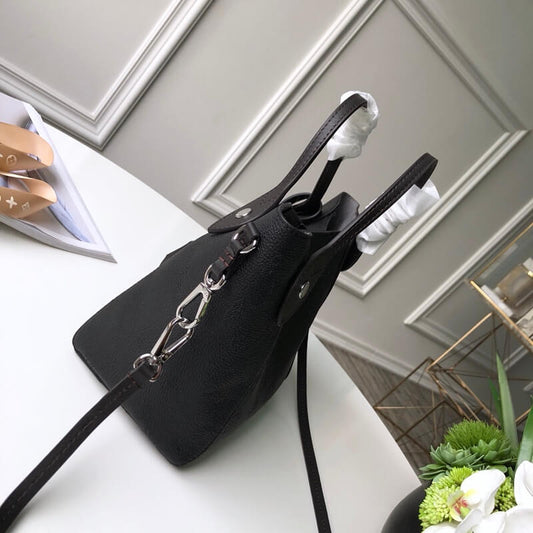 M54353 Hina PM Magnolia black silver hardware tote bucket bag Two bags in one (2 in 1)