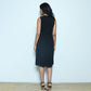 Burberry Black Dress with Ruffled Chest