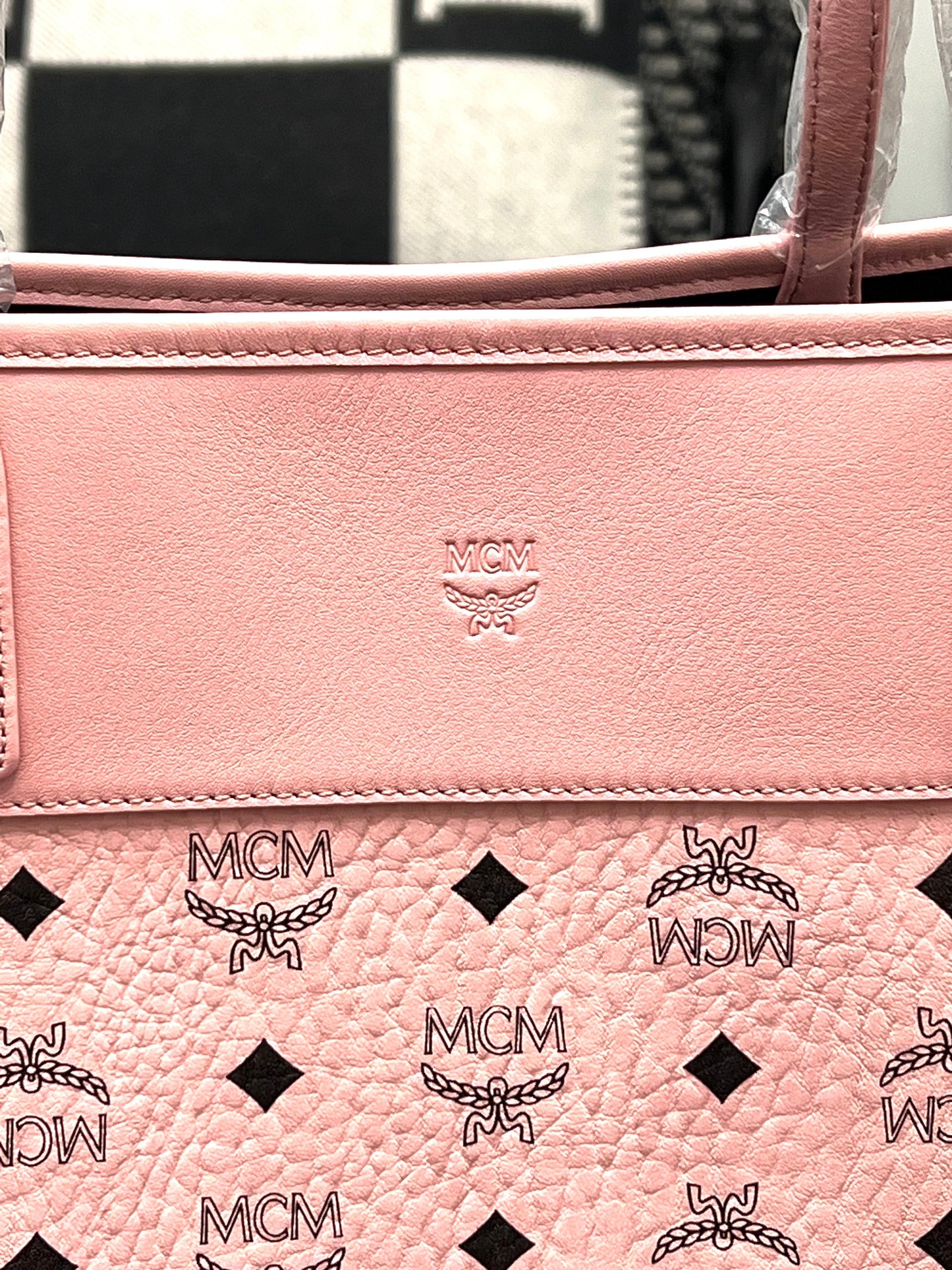 MAmeliaAREN MEDIUM VISETOS LEATHER SHOPPER TOTE BAG