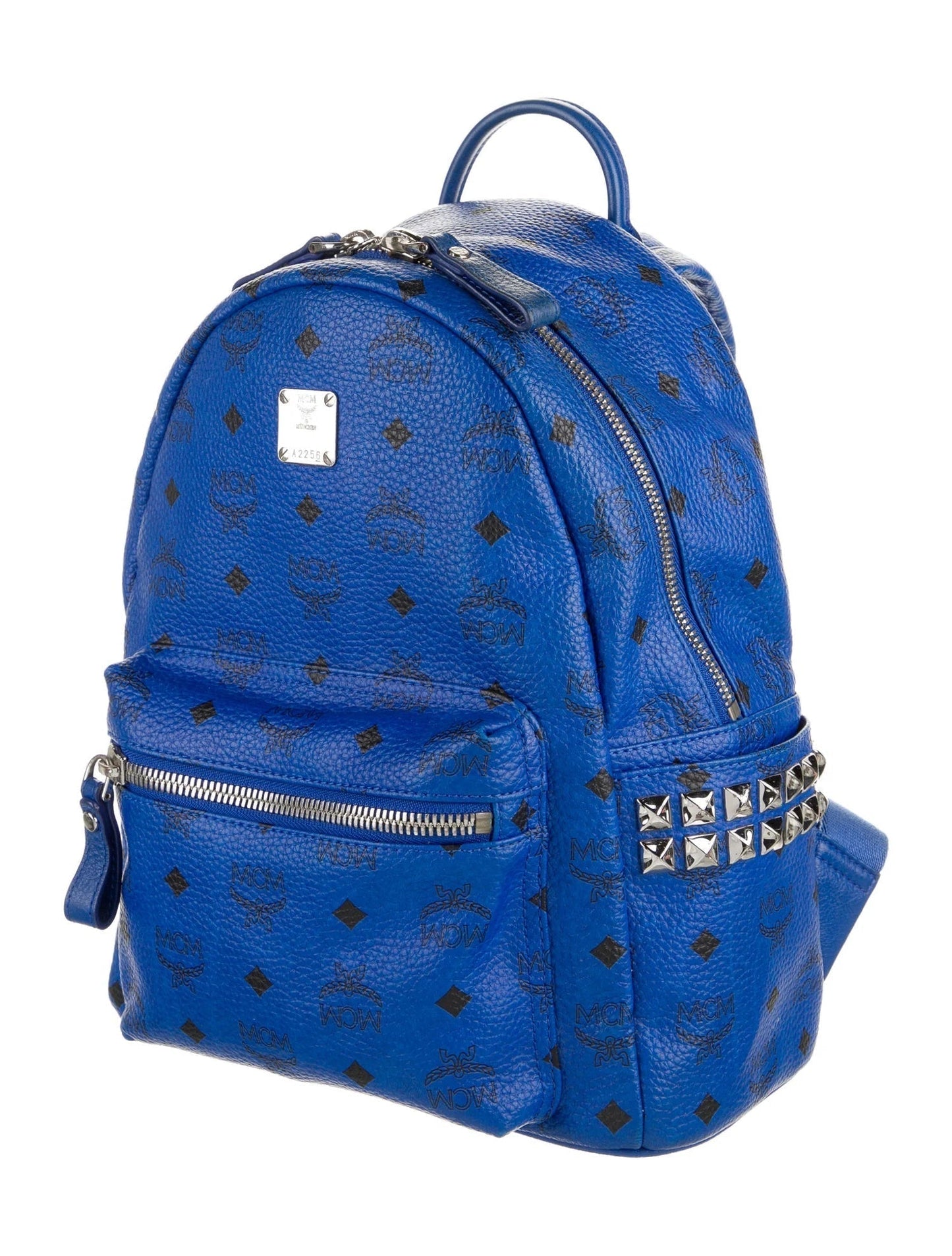MAmeliaVISETOS STARK BLUE SIDE STUD MINI MONOGRAM BACKPACK