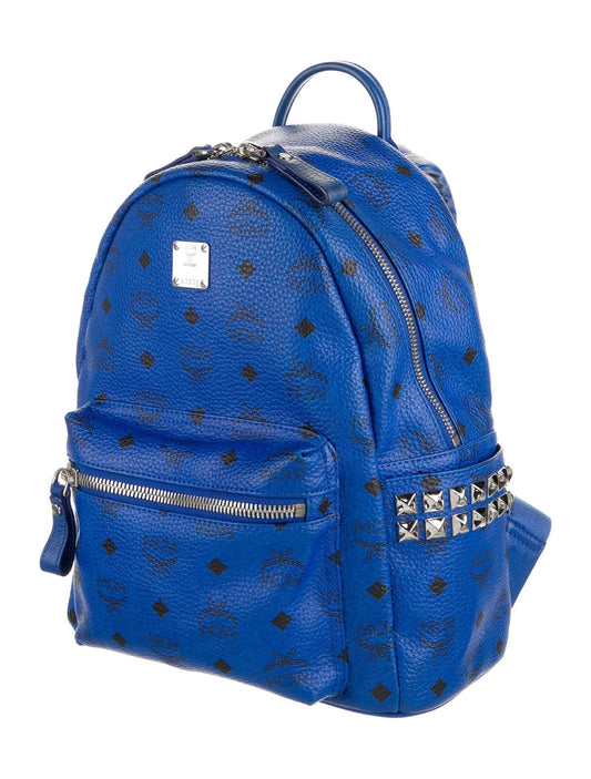 MAmeliaVISETOS STARK BLUE SIDE STUD MINI MONOGRAM BACKPACK