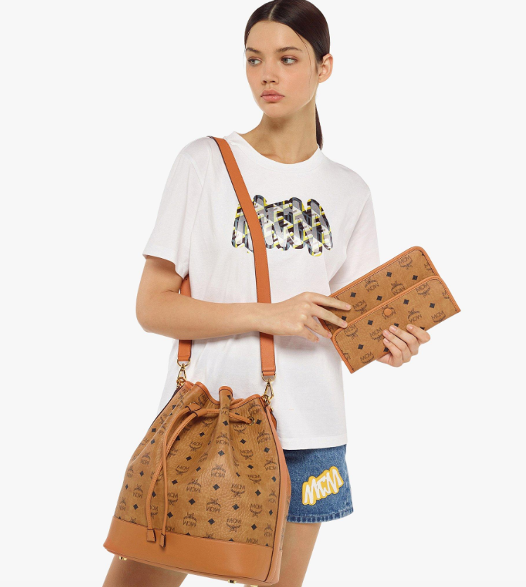 MAmeliaDESSAU DRAWSTRING BAG & POUCH VISETOS COGNAC