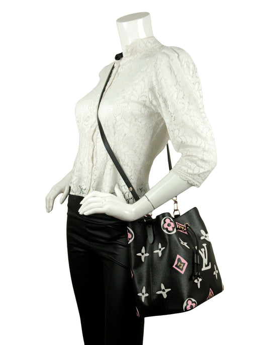 Louis Vuitton Black Monogram Giant Wild at Heart Neonoe MM Bag