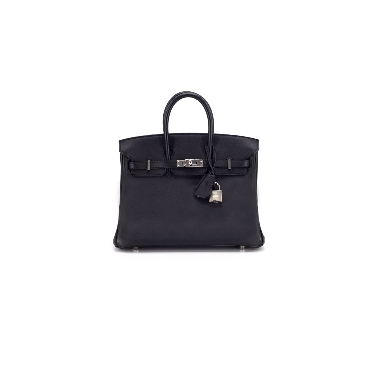 Luxury Hermes Birkin 25 Noir Black - A Stamp