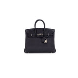 Luxury Hermes Birkin 25 Noir Black - A Stamp