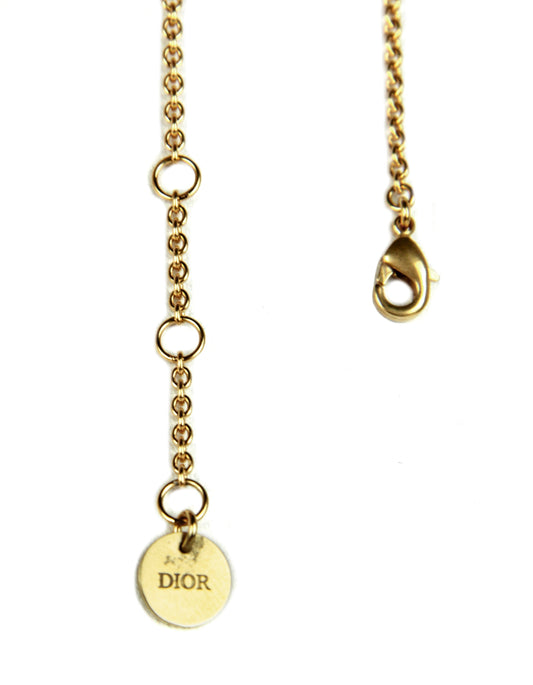 Christian Dior Goldtone Crystal In Heart Lights Bracelet