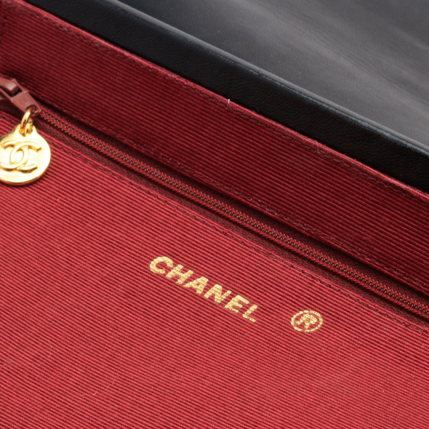 Chanel Shoulder Bag Flap Black Lambskin Leather Matrasse