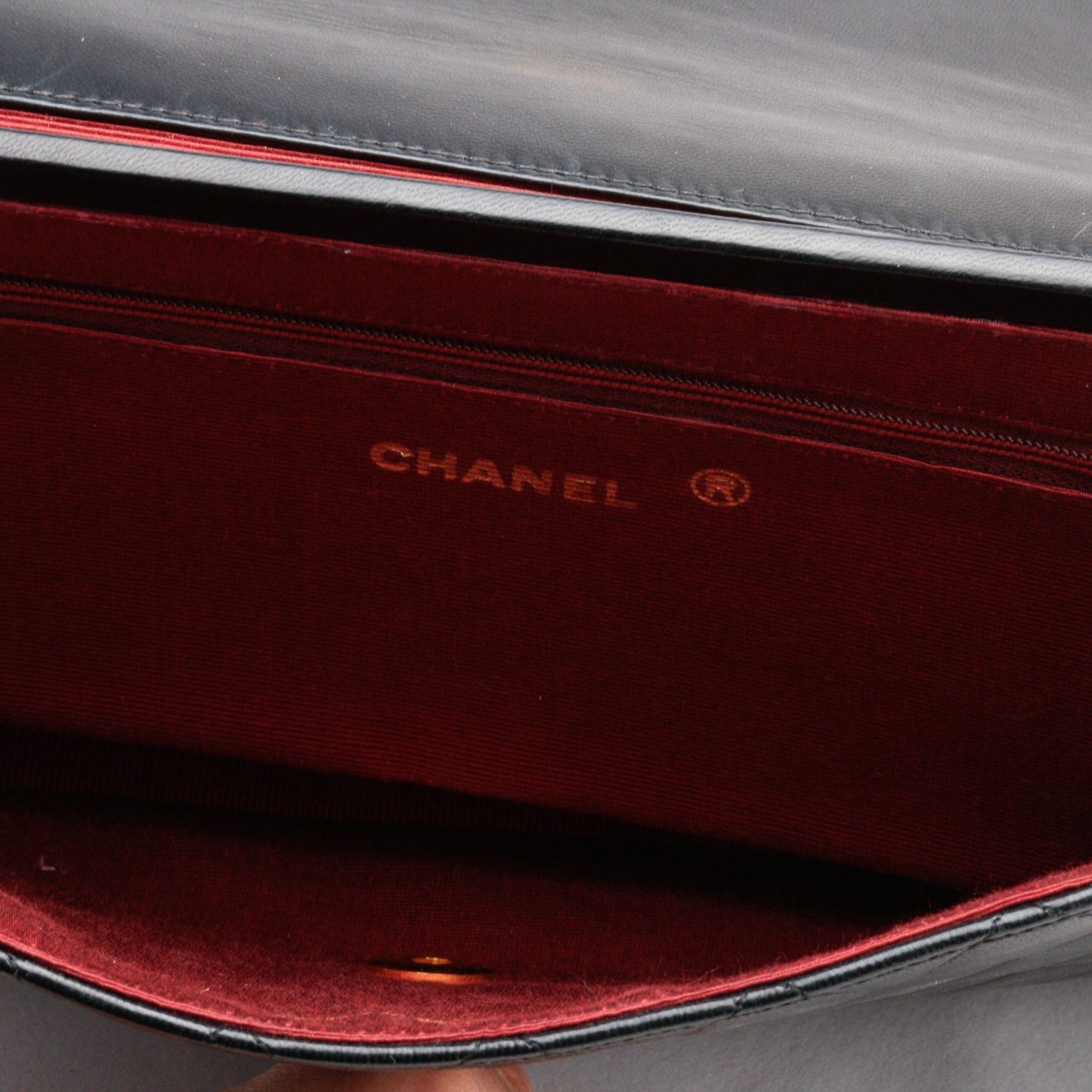 Chanel Shoulder Bag Flap Black Lambskin Leather Matrasse