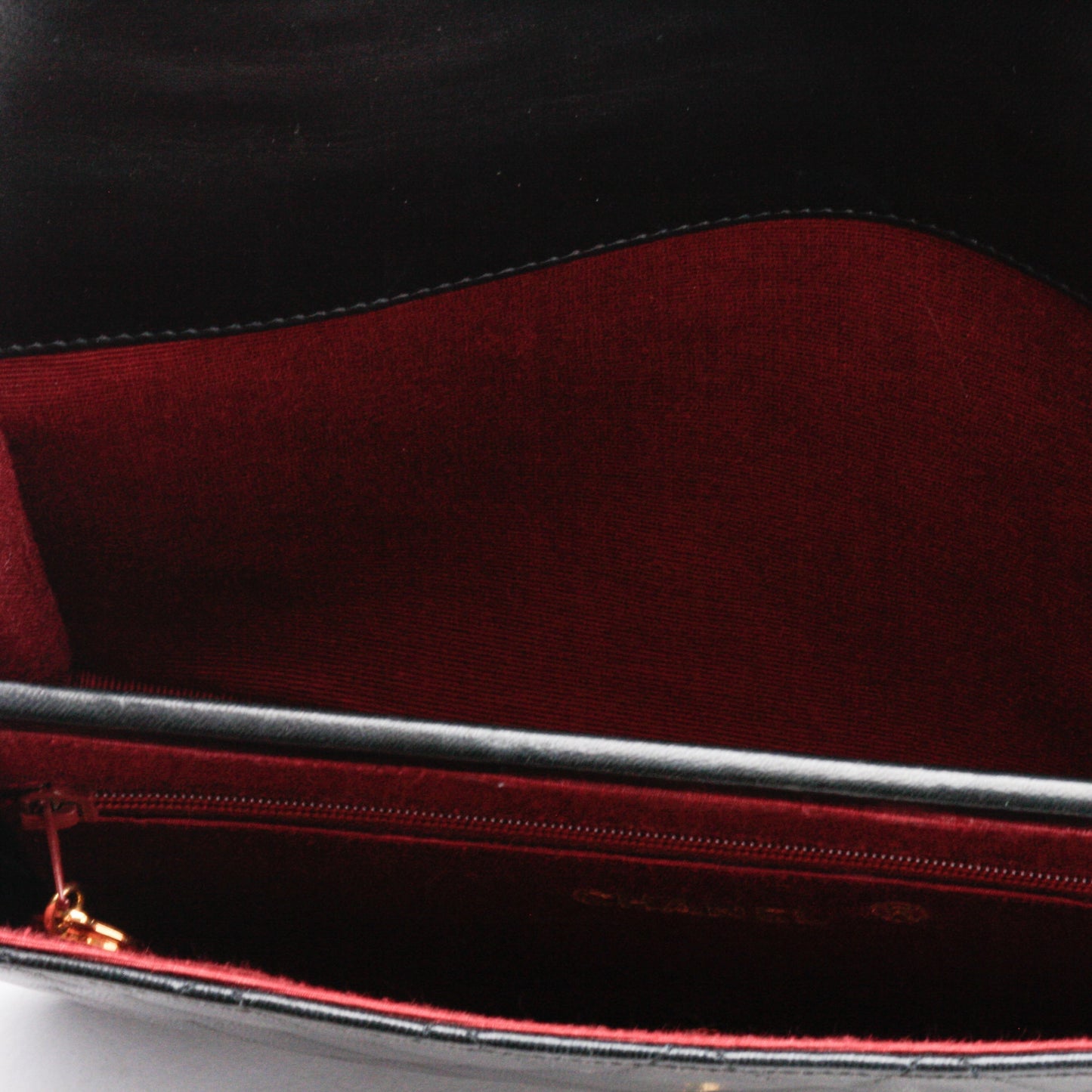 Chanel Shoulder Bag Flap Black Lambskin Leather Matrasse