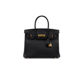 Luxury Hermes Birkin 30 Epsom Noir Gold hardware Y stamp 2020