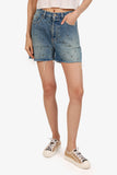 Saint Laurent Blue Eyelet Studded Denim Shorts Size 30