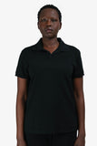 Saint Laurent Black Cotton Logo Embroidered Polo Shirt Size M Mens