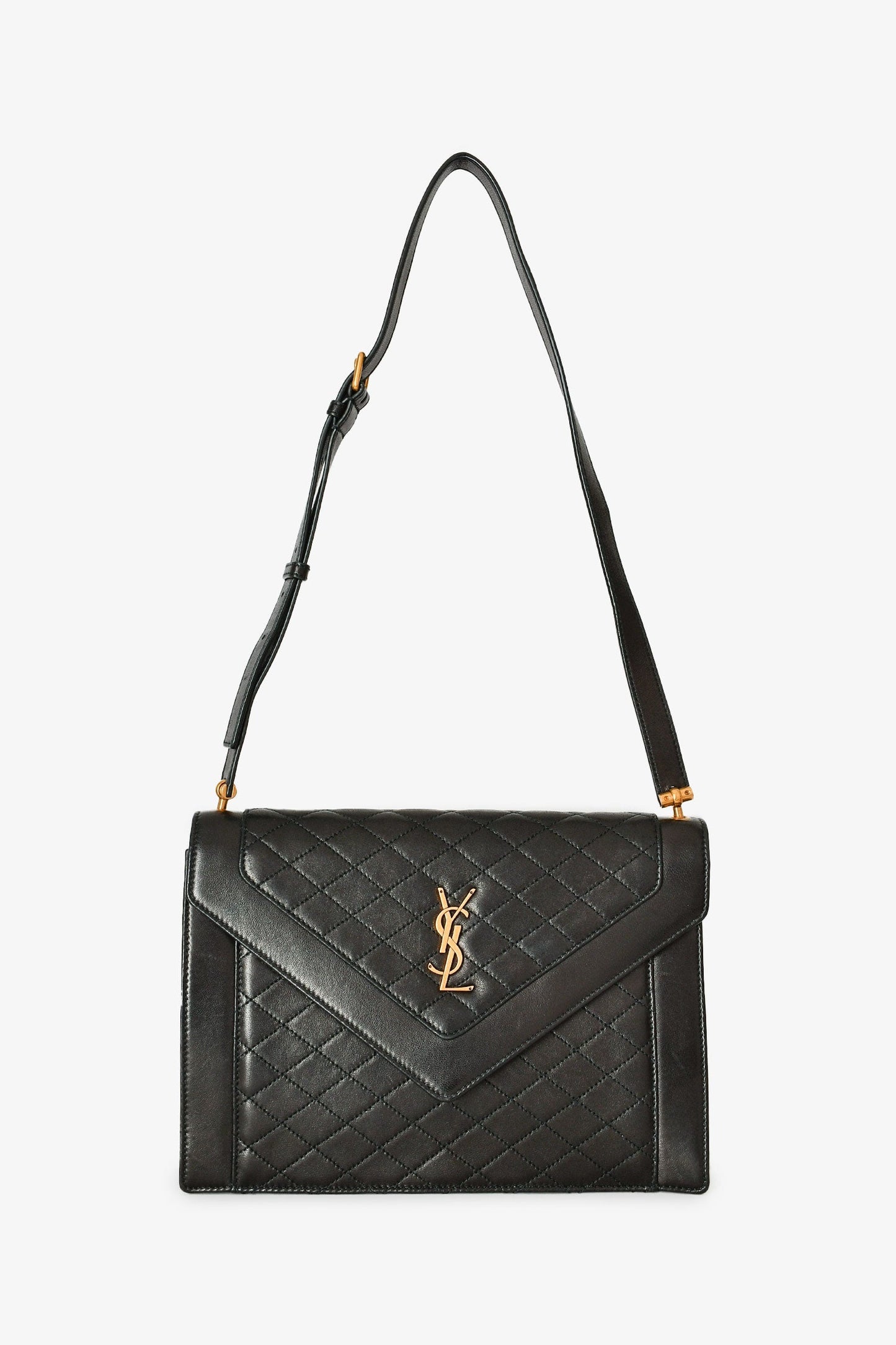 Saint Laurent 2021 Black Quilted Lambskin Gaby Satchel