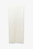 Louis Vuitton White Monogram Wool Silk Large Scarf