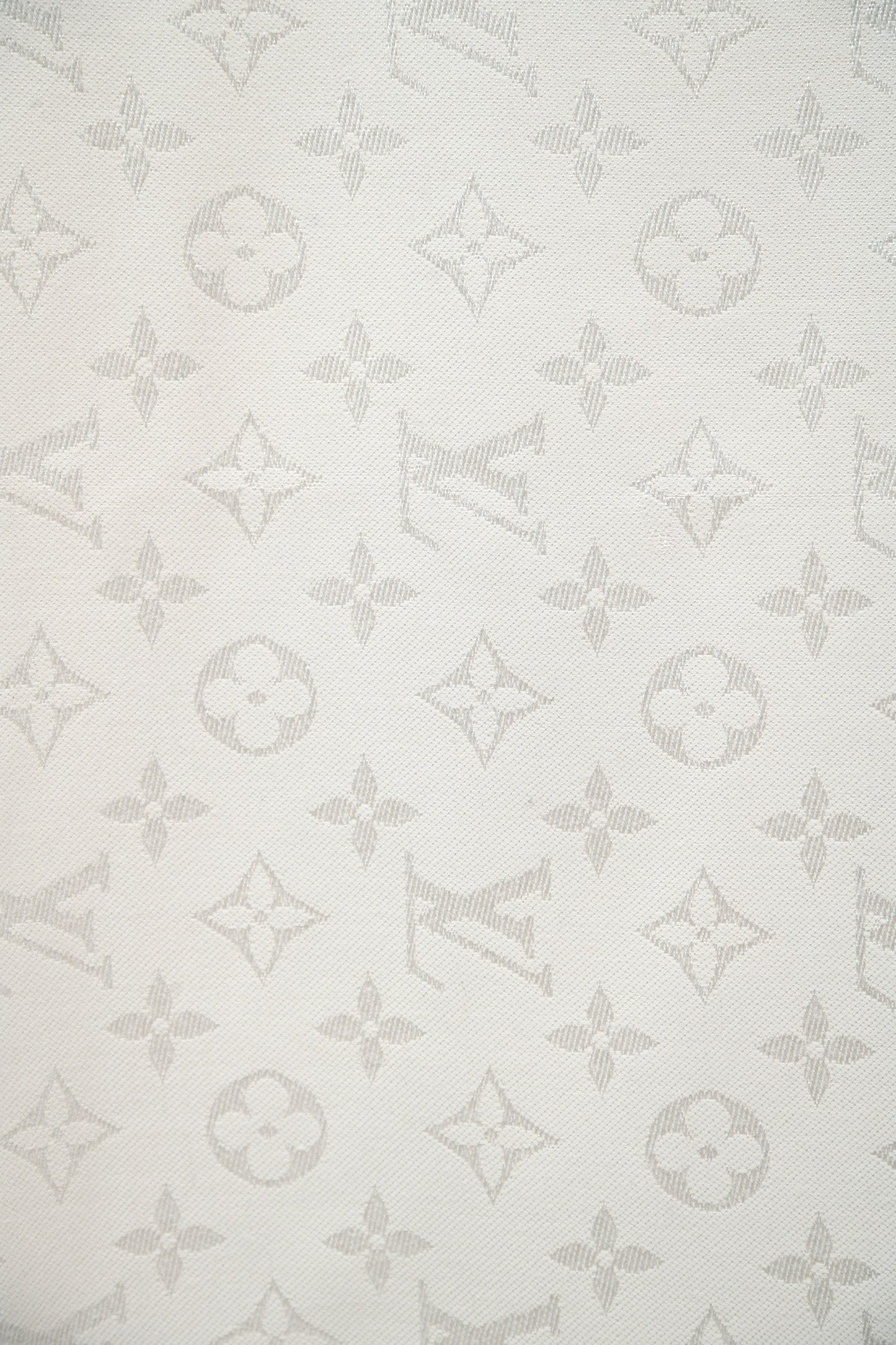 Louis Vuitton White Monogram Wool Silk Large Scarf