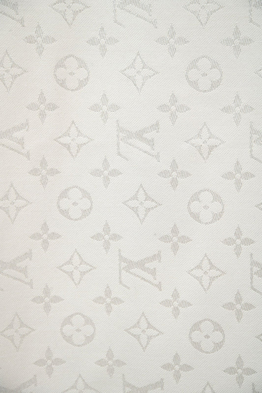 Louis Vuitton White Monogram Wool Silk Large Scarf