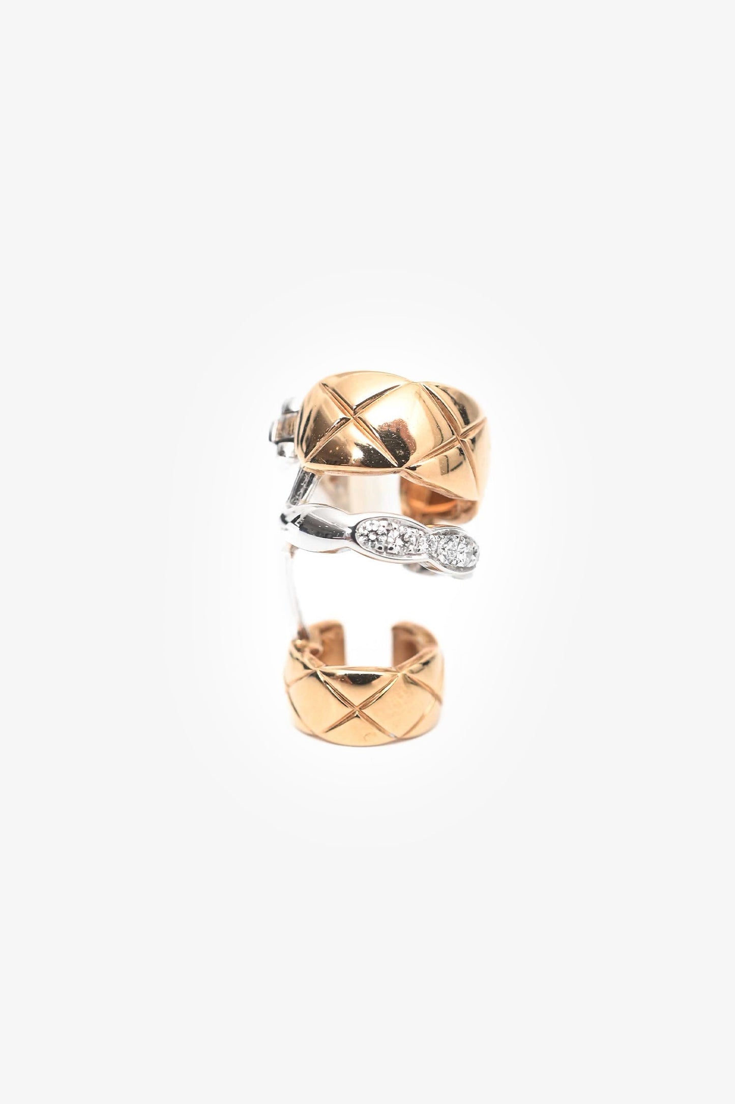Chanel™ 18K Yellow/White Gold Coco Crush Earring + Ear Cuff