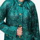 Gucci Green Sequin Gold Button Jacket Size S