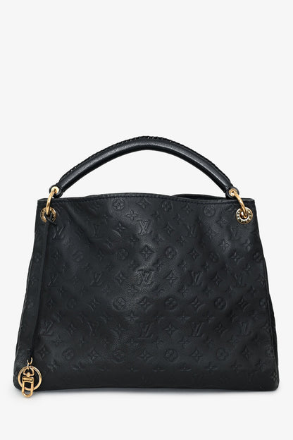 Louis Vuitton Navy Leather Empreinte Artsy MM Hobo Bag