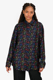 Fendi Black/Multicoloured Logo Silk Button Down Shirt Size 43 Mens