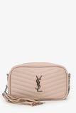 Saint Laurent Light Pink Grained Leather Mini Lou Camera Bag
