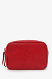 Saint Laurent Red Lambskin Monogram Lou Belt Bag