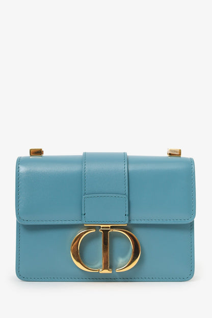 Christian Dior Blue Leather Montagine Micro Crossbody