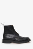 Christian Dior Black Leather 'Diorunit' Brogue Combat Boots Size 41