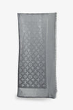 Louis Vuitton Grey Monogram Silk Scarf