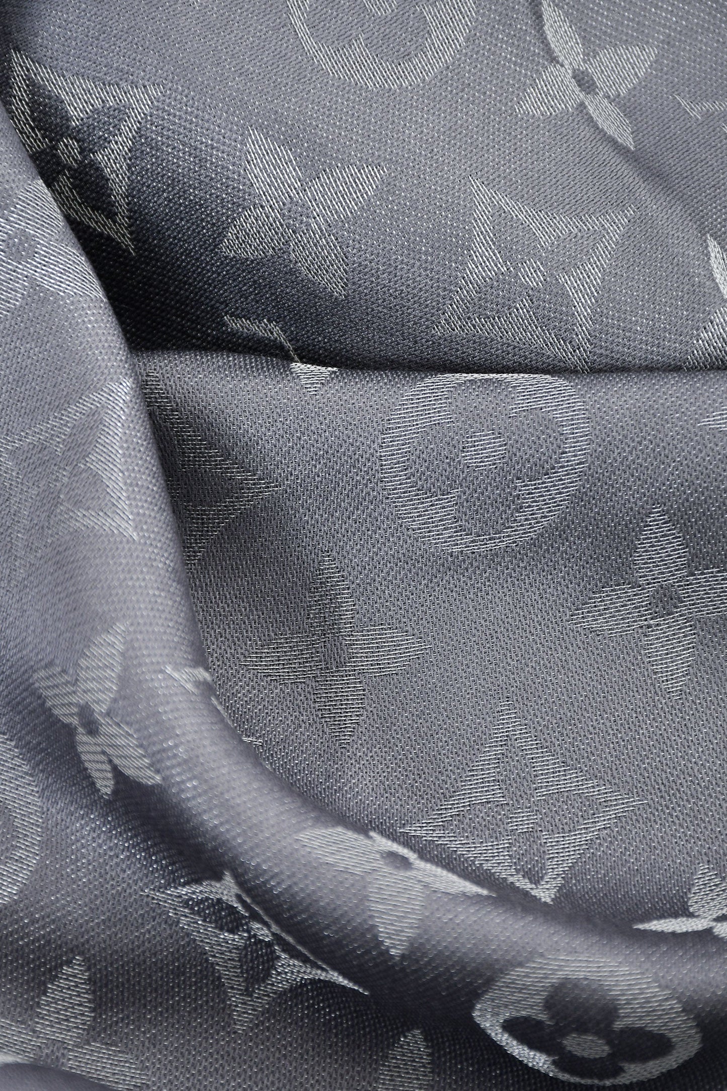 Louis Vuitton Grey Monogram Silk Scarf