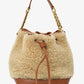 Saint Laurent Brown Leather/Shearling Emmanuelle Bucket Bag