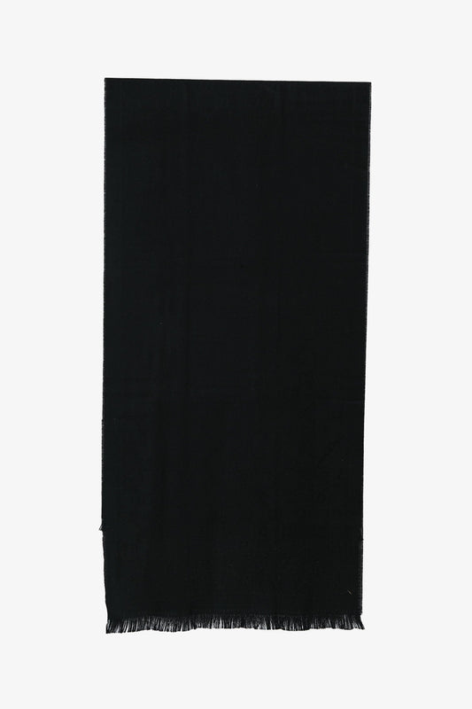 Gucci Black Wool Blend GG Scarf
