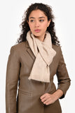 Gucci Cream Wool Monogram Frayed Scarf