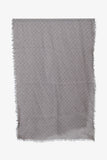Gucci Gray Wool/Silk GG Jacquard Monogram Scarf