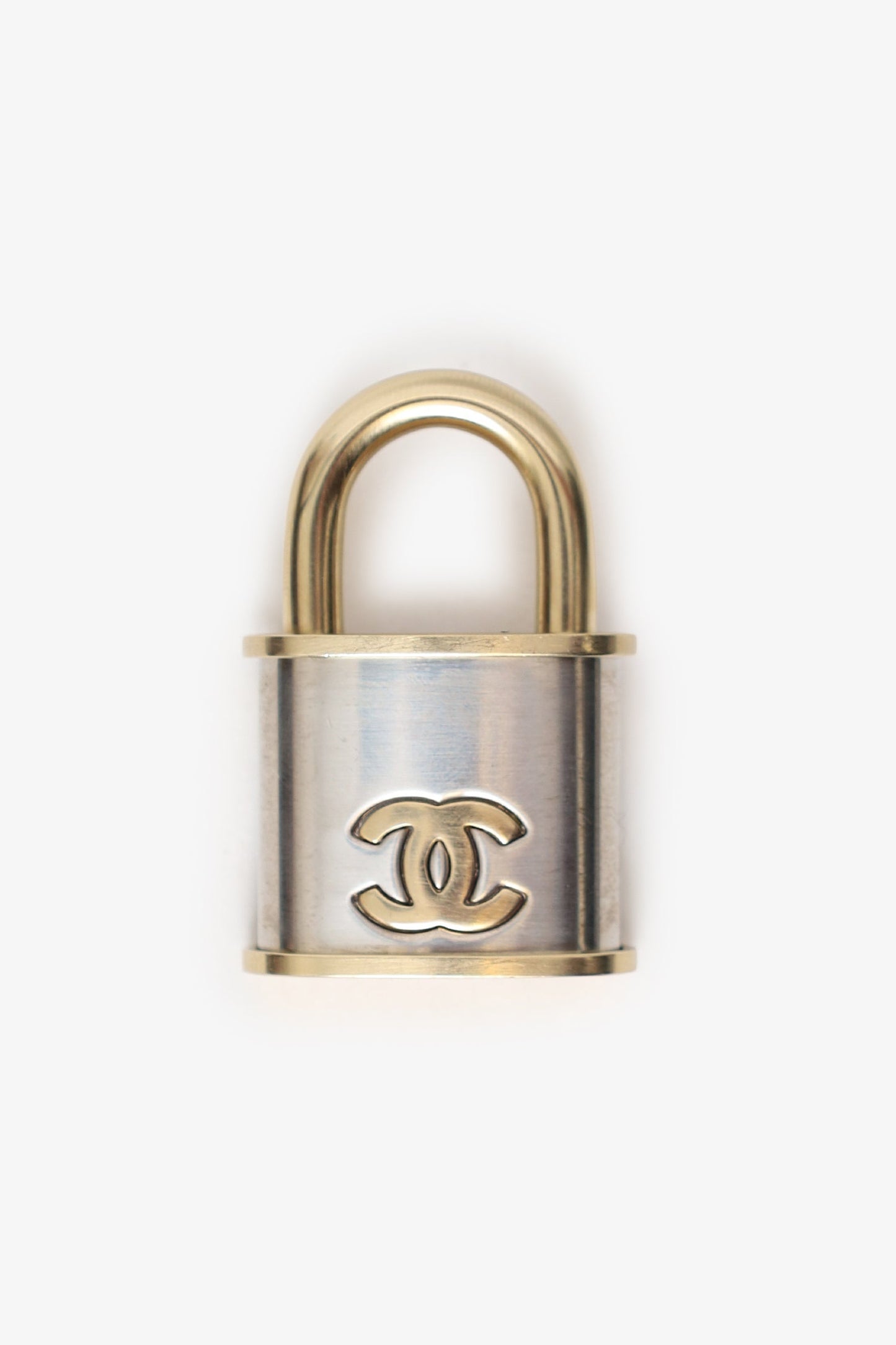 Chanel™ Gold Tone CC Padlock Brooch