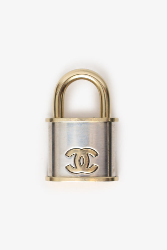 Chanel™ Gold Tone CC Padlock Brooch