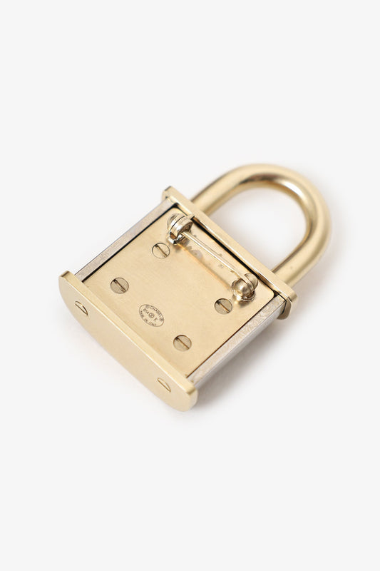 Chanel™ Gold Tone CC Padlock Brooch