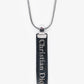 Christian Dior Silver Tone Metal Logo Plaque Pendant Necklace