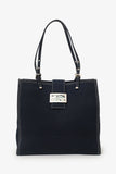 Fendi Blue Denim Baguette Buckle Square Tote Square