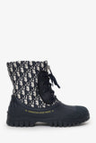 Christian Dior Blue Oblique D-Venture Jacquard Boots Size 40.5