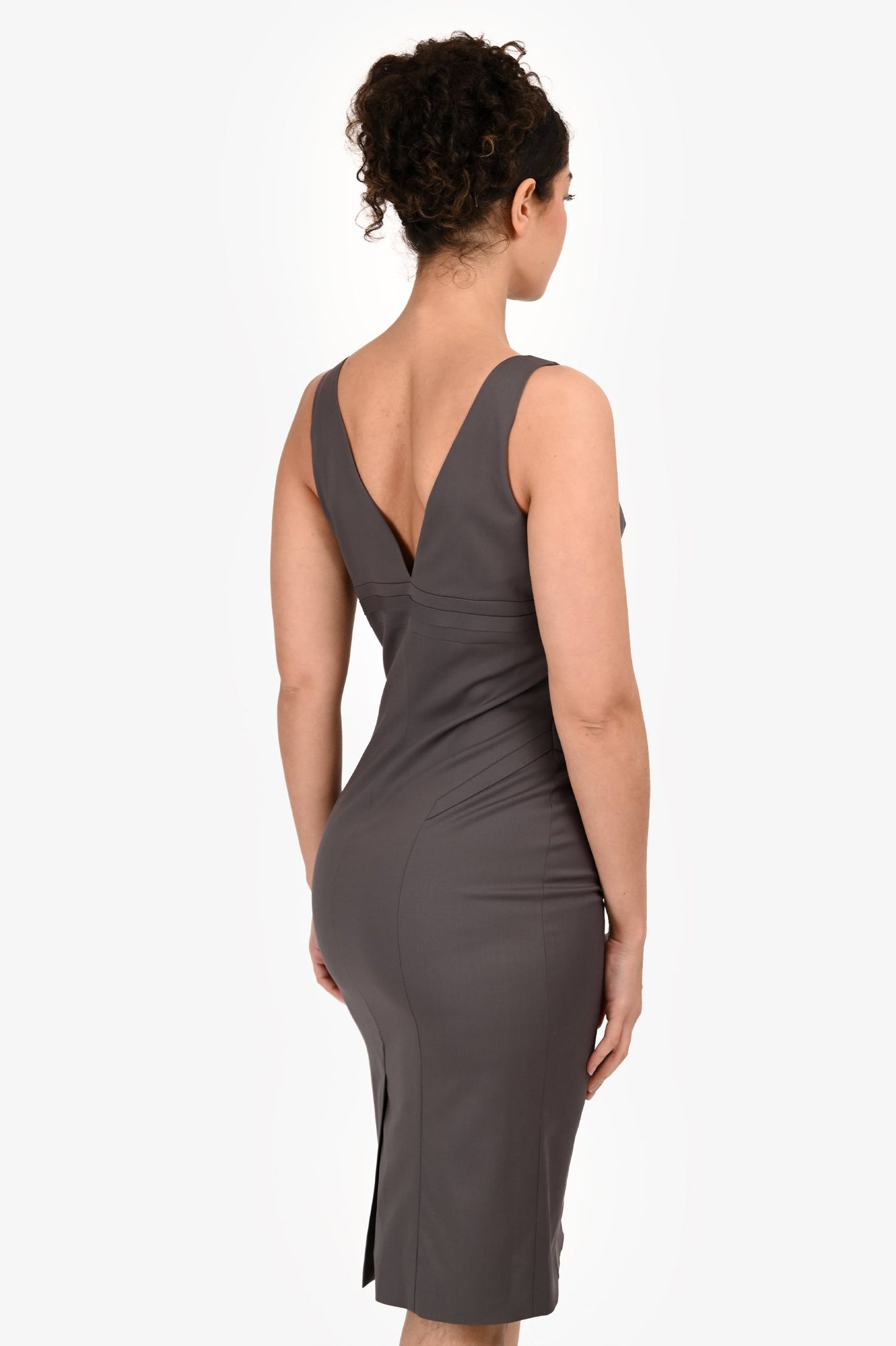 Gucci 2006 Tom Ford Era Silver GG Midi Dress Size 42